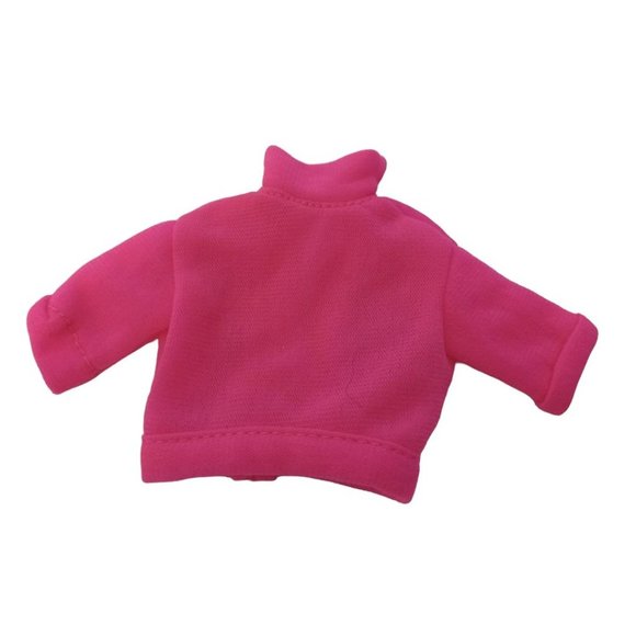 Mattel Barbies Little Sister Stacie Jacket ONLY Pink Vinyl Outfit 1991 Vintage - Picture 3 of 4